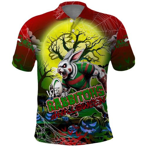 We Are Rabbitohs Halloween Polo Shirt Pumpkin Scary Spooky Season - Aussie Hoodie