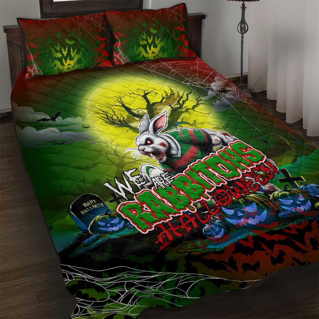 We Are Rabbitohs Halloween Quilt Bed Set Pumpkin Scary Spooky Season - Aussie Hoodie