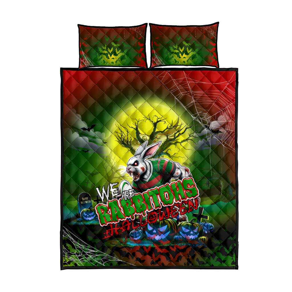 We Are Rabbitohs Halloween Quilt Bed Set Pumpkin Scary Spooky Season - Aussie Hoodie