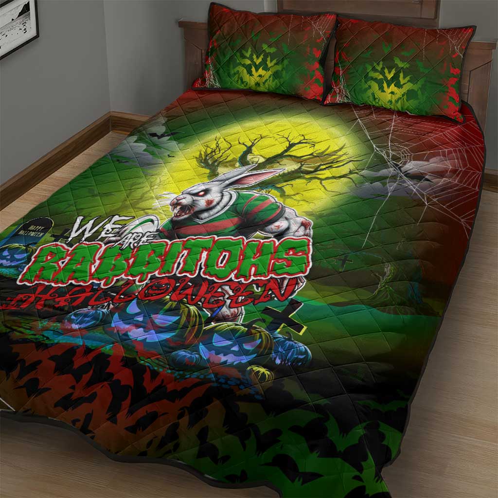 We Are Rabbitohs Halloween Quilt Bed Set Pumpkin Scary Spooky Season - Aussie Hoodie