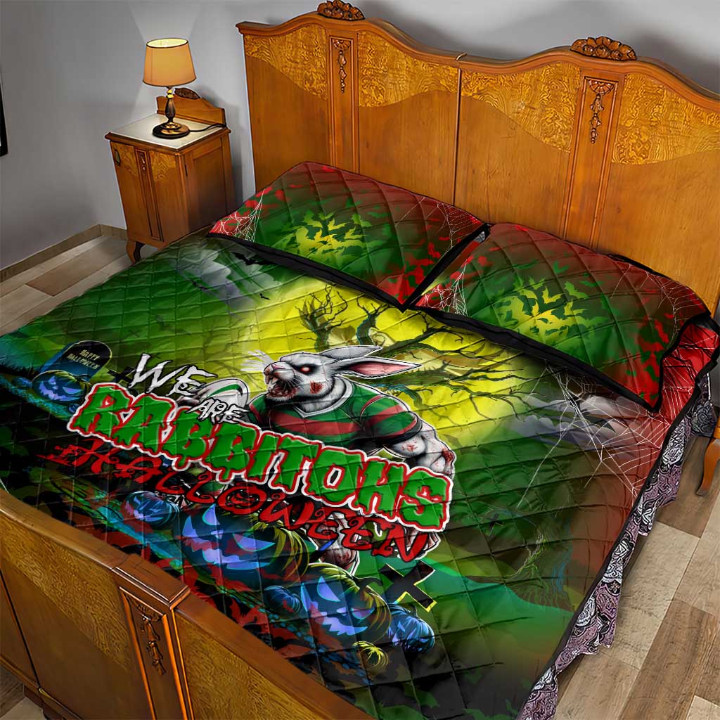 We Are Rabbitohs Halloween Quilt Bed Set Pumpkin Scary Spooky Season - Aussie Hoodie