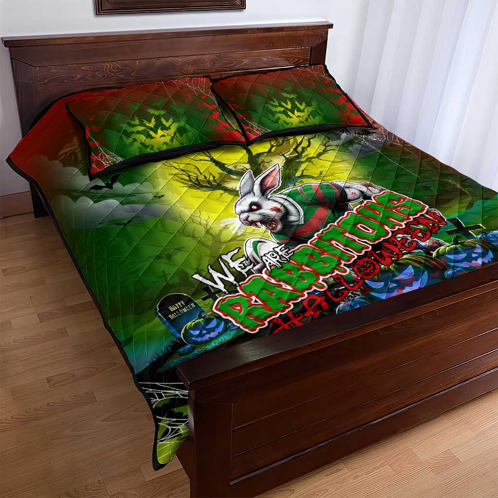 We Are Rabbitohs Halloween Quilt Bed Set Pumpkin Scary Spooky Season - Aussie Hoodie