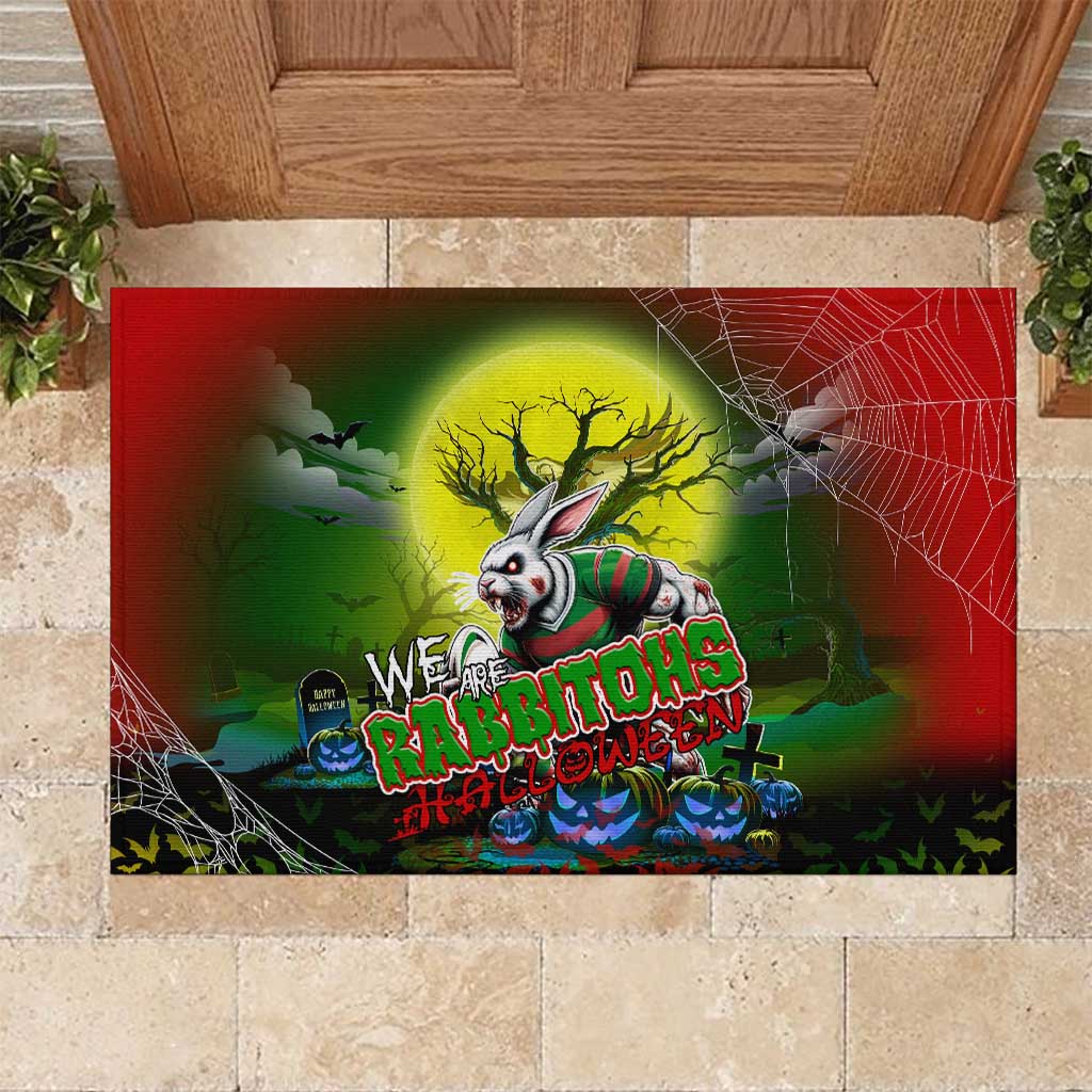 We Are Rabbitohs Halloween Rubber Doormat Pumpkin Scary Spooky Season - Aussie Hoodie