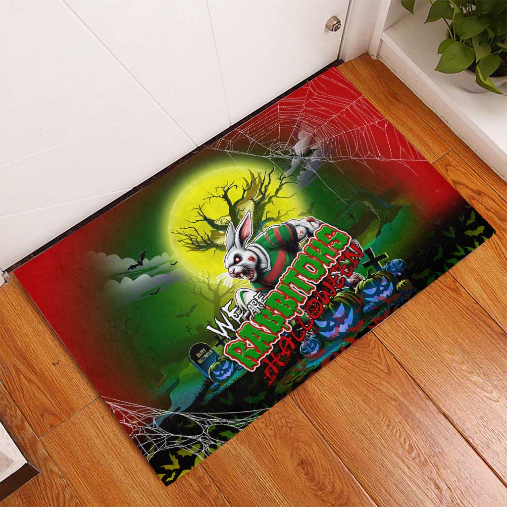 We Are Rabbitohs Halloween Rubber Doormat Pumpkin Scary Spooky Season - Aussie Hoodie