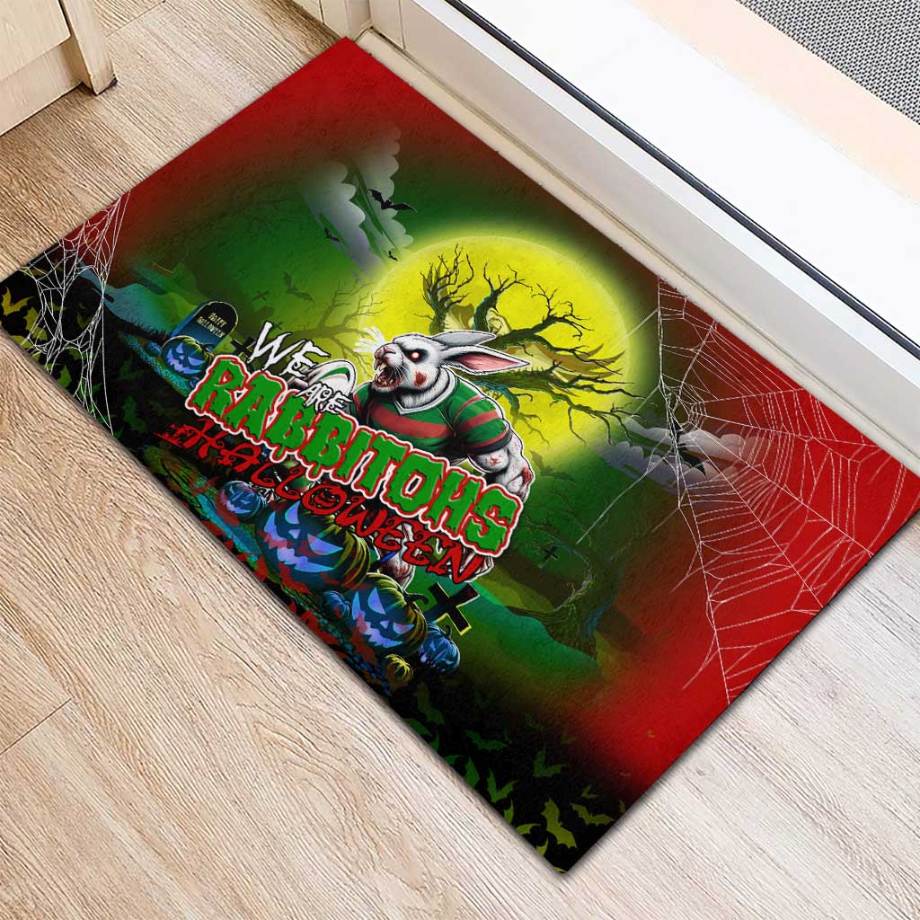We Are Rabbitohs Halloween Rubber Doormat Pumpkin Scary Spooky Season - Aussie Hoodie