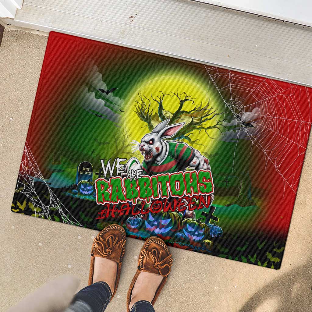 We Are Rabbitohs Halloween Rubber Doormat Pumpkin Scary Spooky Season - Aussie Hoodie