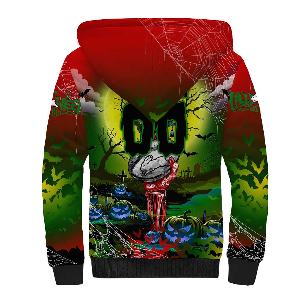 We Are Rabbitohs Halloween Sherpa Hoodie Pumpkin Scary Spooky Season - Aussie Hoodie