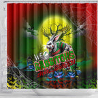 We Are Rabbitohs Halloween Shower Curtain Pumpkin Scary Spooky Season - Aussie Hoodie