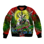 We Are Rabbitohs Halloween Sleeve Zip Bomber Jacket Pumpkin Scary Spooky Season - Aussie Hoodie