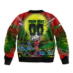 We Are Rabbitohs Halloween Sleeve Zip Bomber Jacket Pumpkin Scary Spooky Season - Aussie Hoodie