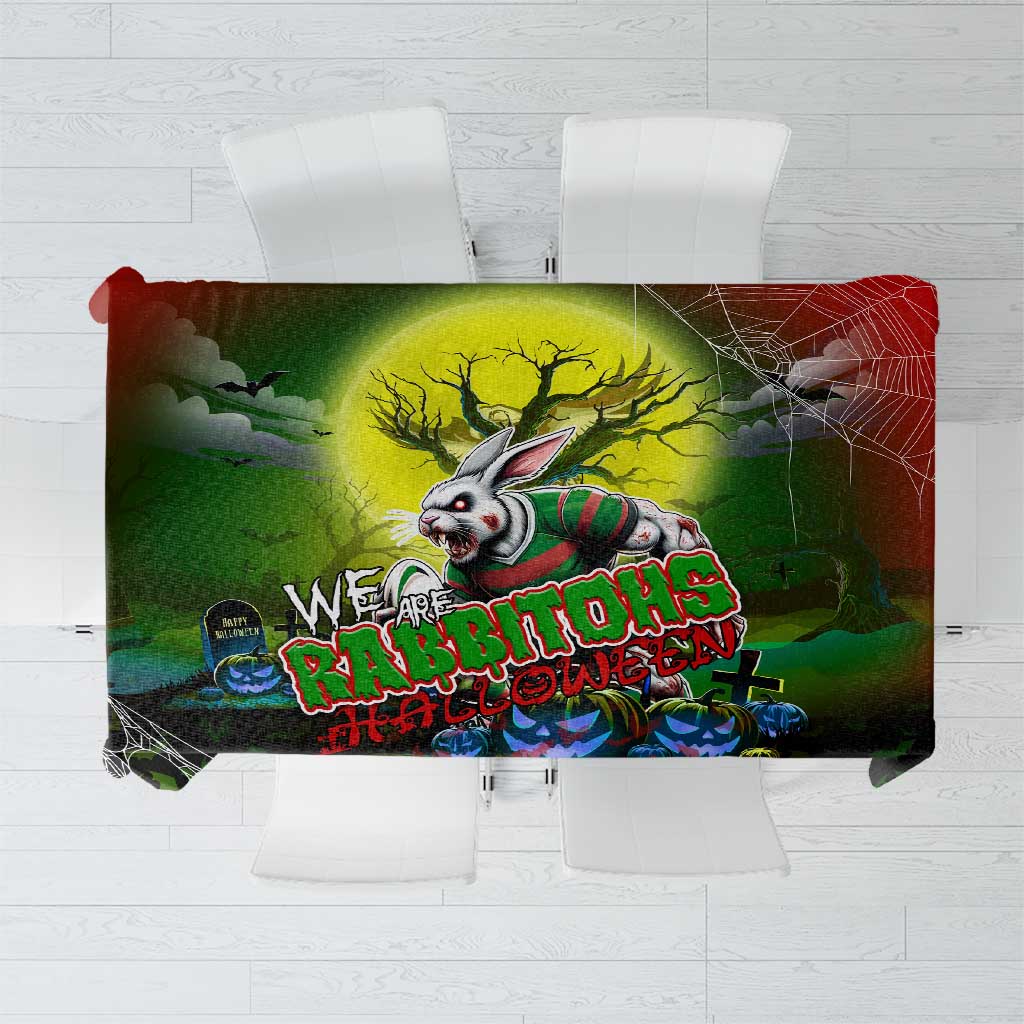 We Are Rabbitohs Halloween Tablecloth Pumpkin Scary Spooky Season - Aussie Hoodie