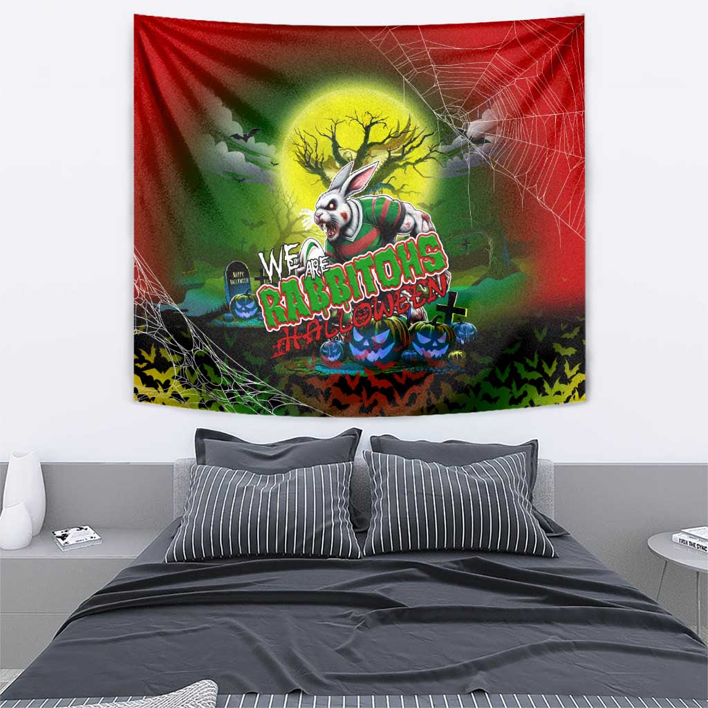 We Are Rabbitohs Halloween Tapestry Pumpkin Scary Spooky Season - Aussie Hoodie