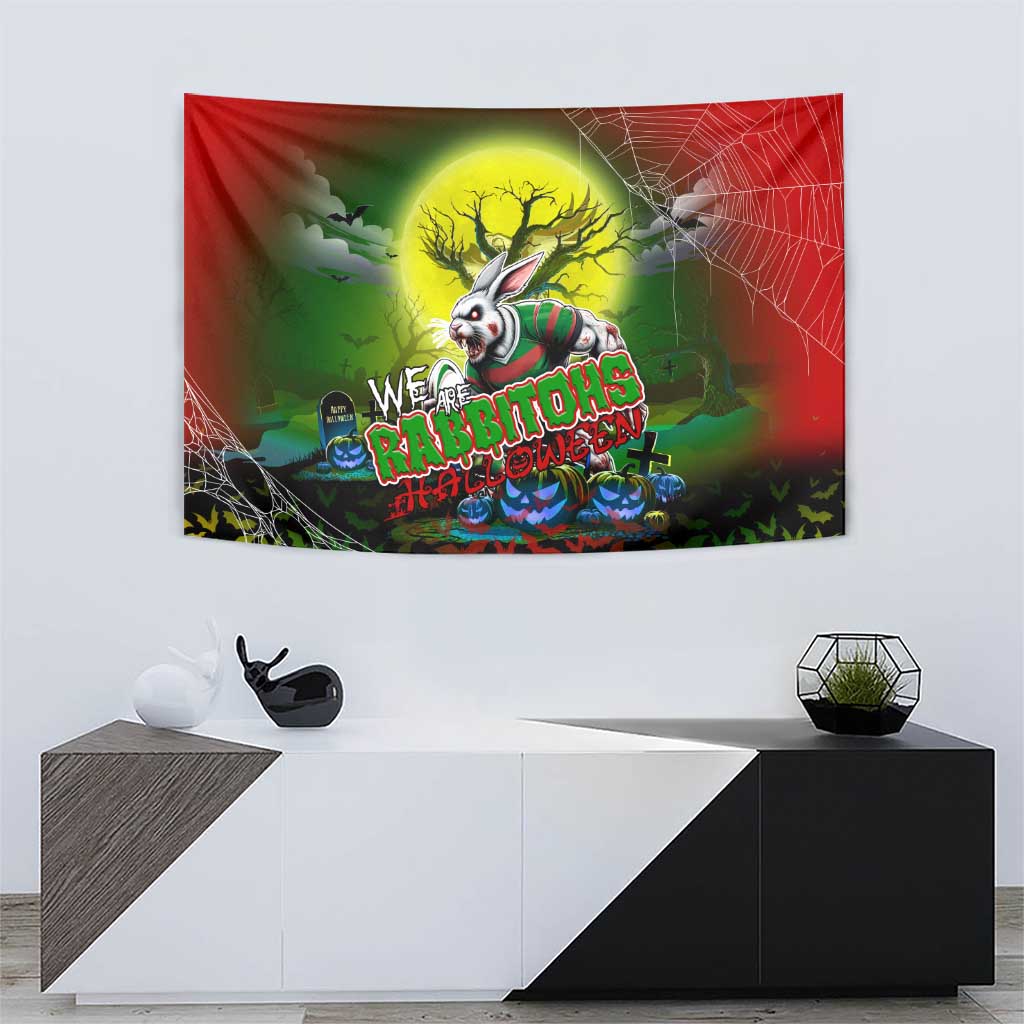 We Are Rabbitohs Halloween Tapestry Pumpkin Scary Spooky Season - Aussie Hoodie