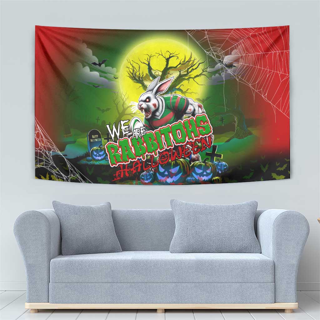We Are Rabbitohs Halloween Tapestry Pumpkin Scary Spooky Season - Aussie Hoodie