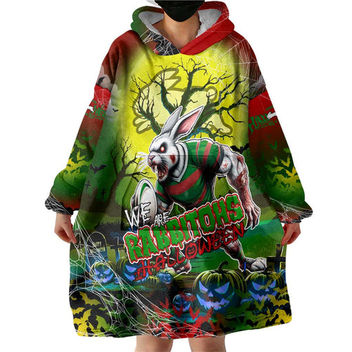 We Are Rabbitohs Halloween Wearable Blanket Hoodie Pumpkin Scary Spooky Season - Aussie Hoodie