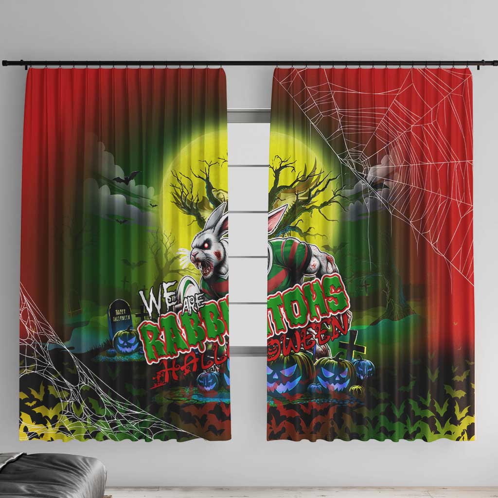 We Are Rabbitohs Halloween Window Curtain Pumpkin Scary Spooky Season - Aussie Hoodie