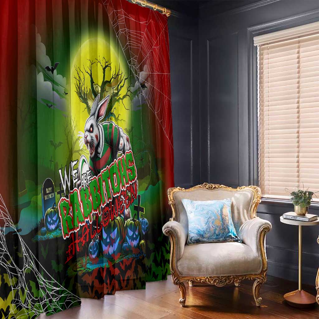 We Are Rabbitohs Halloween Window Curtain Pumpkin Scary Spooky Season - Aussie Hoodie