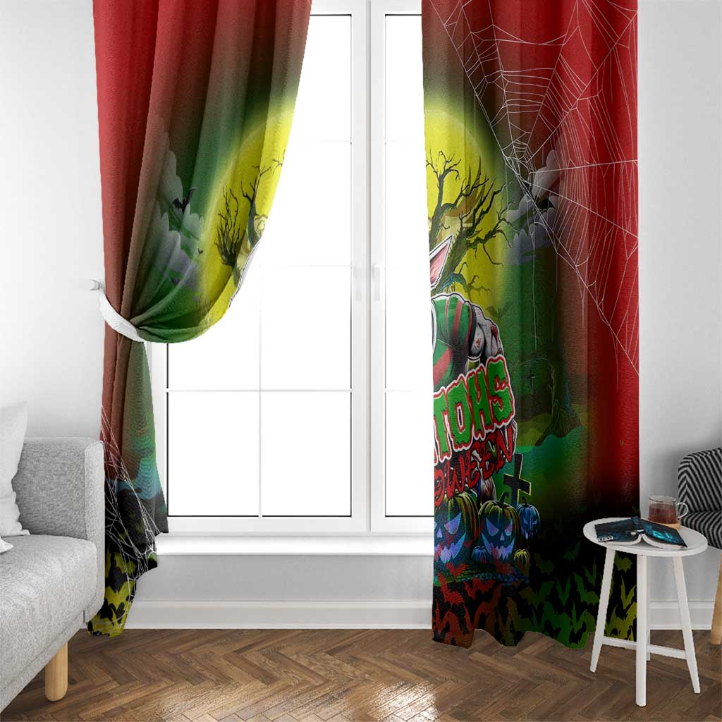 We Are Rabbitohs Halloween Window Curtain Pumpkin Scary Spooky Season - Aussie Hoodie