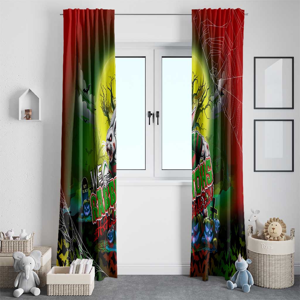 We Are Rabbitohs Halloween Window Curtain Pumpkin Scary Spooky Season - Aussie Hoodie