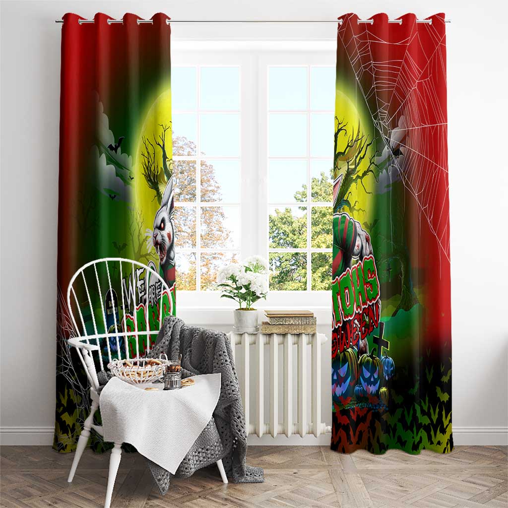 We Are Rabbitohs Halloween Window Curtain Pumpkin Scary Spooky Season - Aussie Hoodie