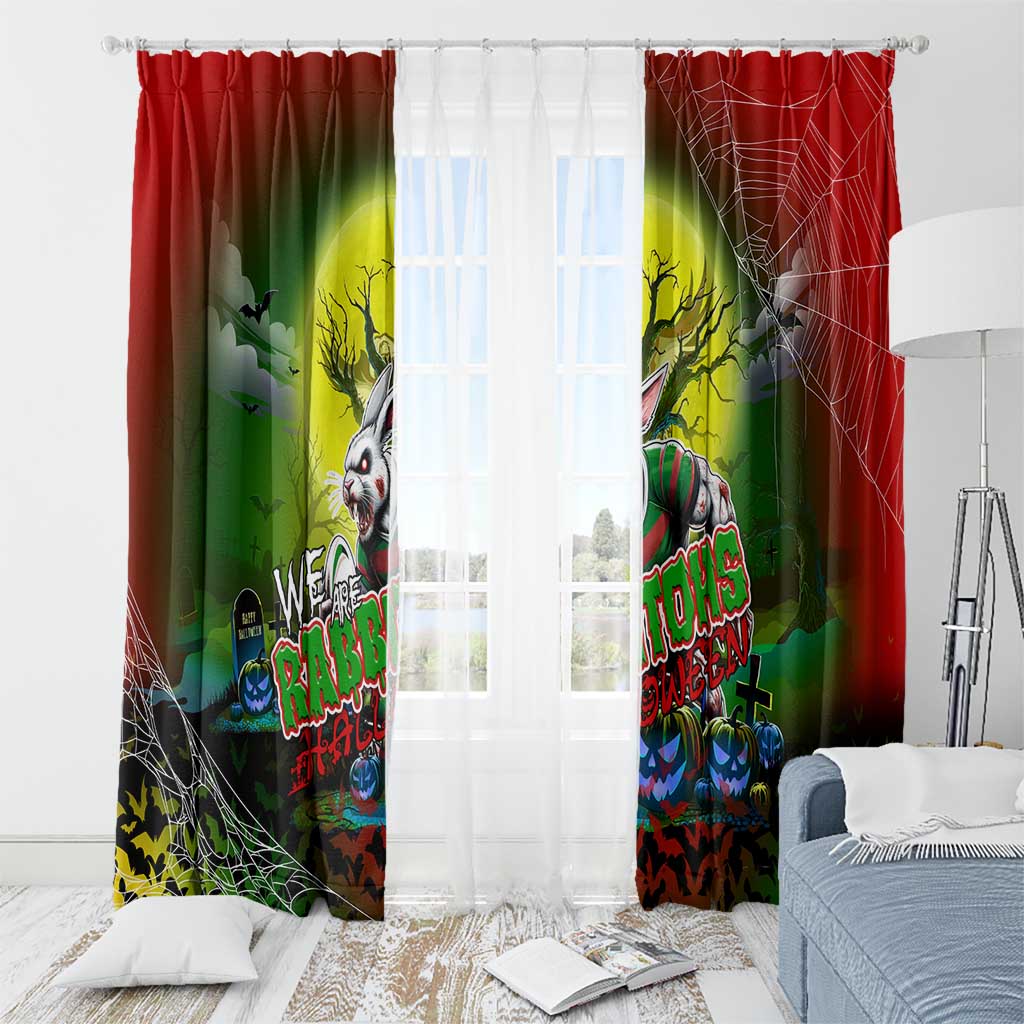 We Are Rabbitohs Halloween Window Curtain Pumpkin Scary Spooky Season - Aussie Hoodie