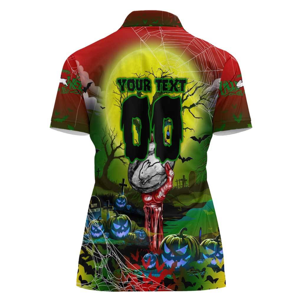 We Are Rabbitohs Halloween Women Polo Shirt Pumpkin Scary Spooky Season - Aussie Hoodie