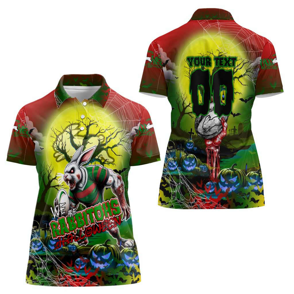 We Are Rabbitohs Halloween Women Polo Shirt Pumpkin Scary Spooky Season - Aussie Hoodie