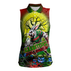 We Are Rabbitohs Halloween Women Sleeveless Polo Shirt Pumpkin Scary Spooky Season - Aussie Hoodie