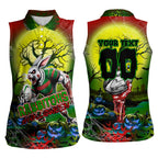 We Are Rabbitohs Halloween Women Sleeveless Polo Shirt Pumpkin Scary Spooky Season - Aussie Hoodie