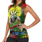 We Are Rabbitohs Halloween Women Sleeveless Polo Shirt Pumpkin Scary Spooky Season - Aussie Hoodie