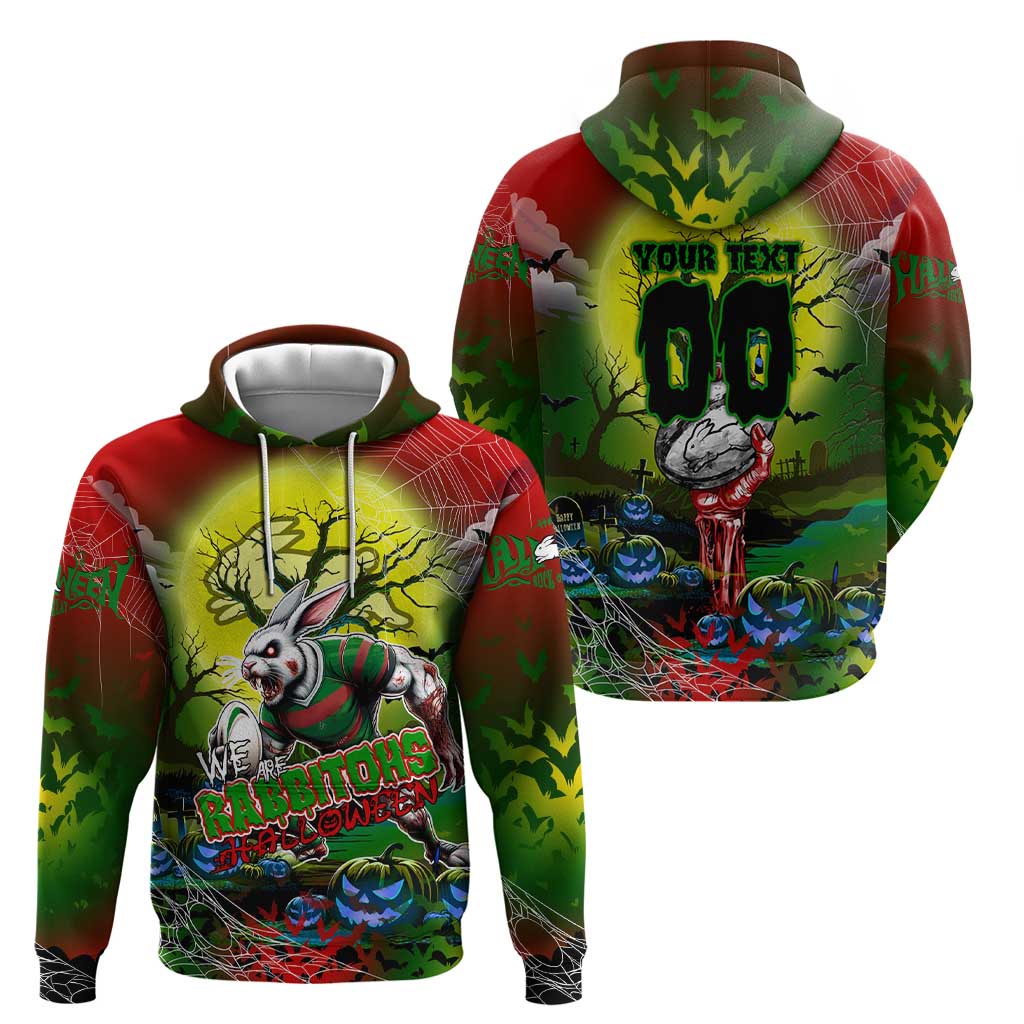 We Are Rabbitohs Halloween Zip Hoodie Pumpkin Scary Spooky Season - Aussie Hoodie