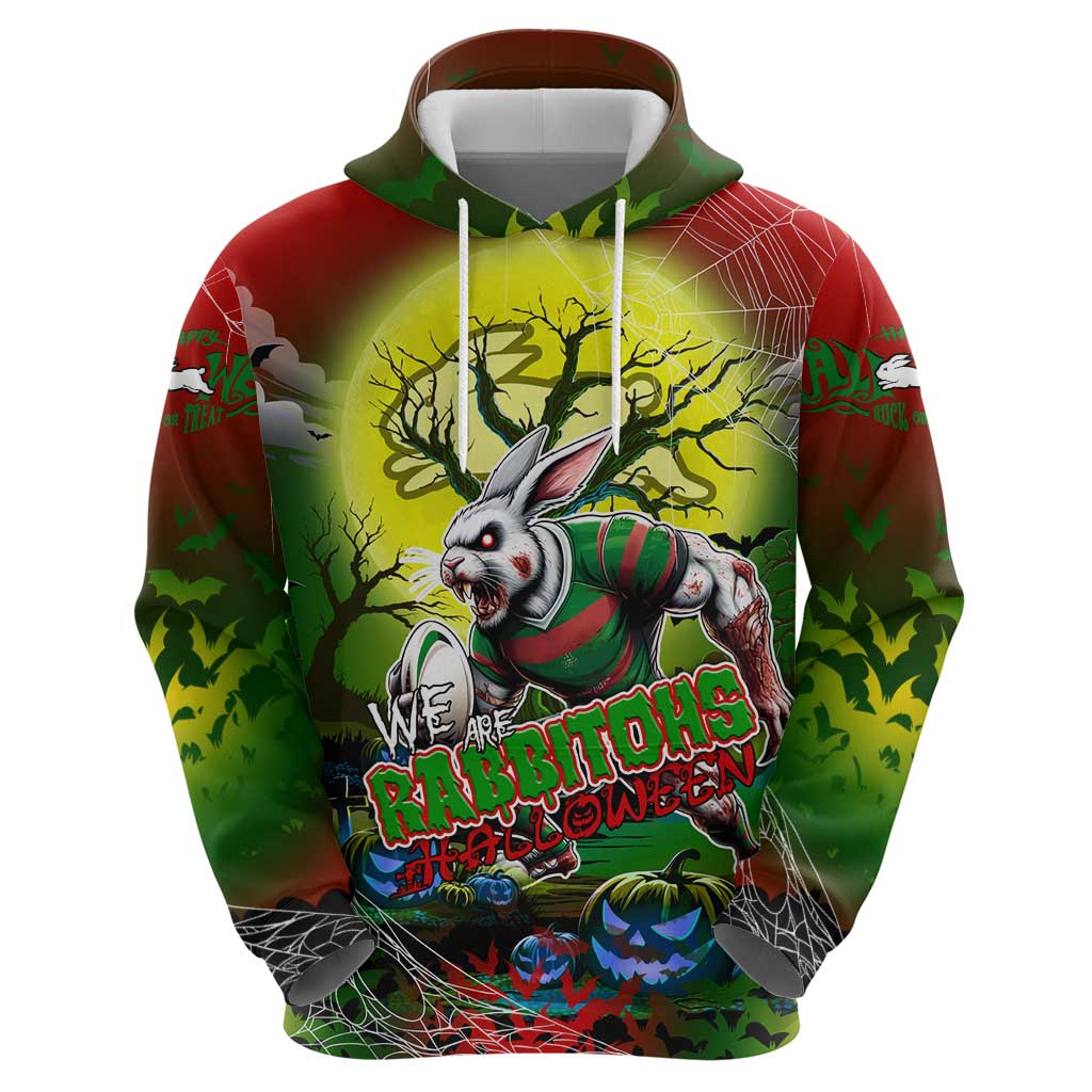 We Are Rabbitohs Halloween Zip Hoodie Pumpkin Scary Spooky Season - Aussie Hoodie