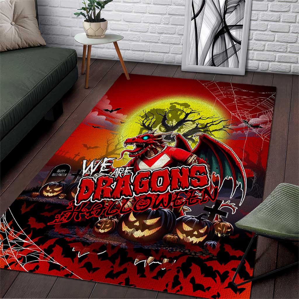 We Are Dragons Halloween Area Rug Pumpkin Scary Spooky Season - Aussie Hoodie