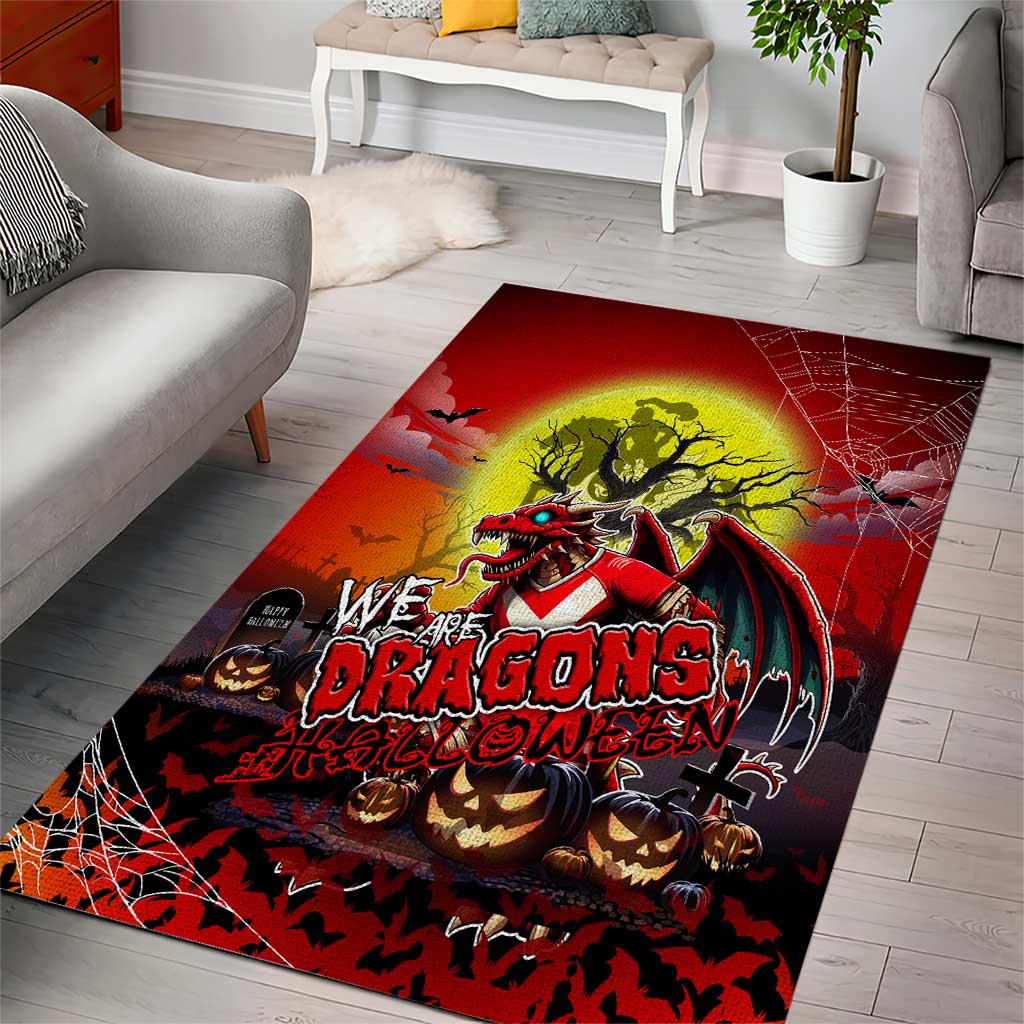 We Are Dragons Halloween Area Rug Pumpkin Scary Spooky Season - Aussie Hoodie