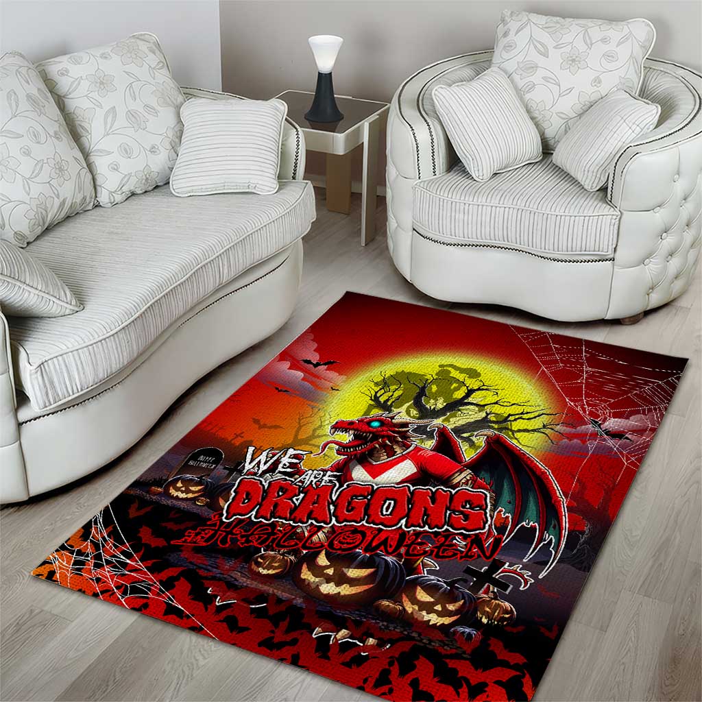 We Are Dragons Halloween Area Rug Pumpkin Scary Spooky Season - Aussie Hoodie