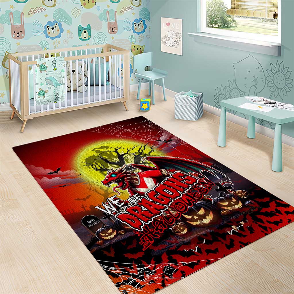 We Are Dragons Halloween Area Rug Pumpkin Scary Spooky Season - Aussie Hoodie