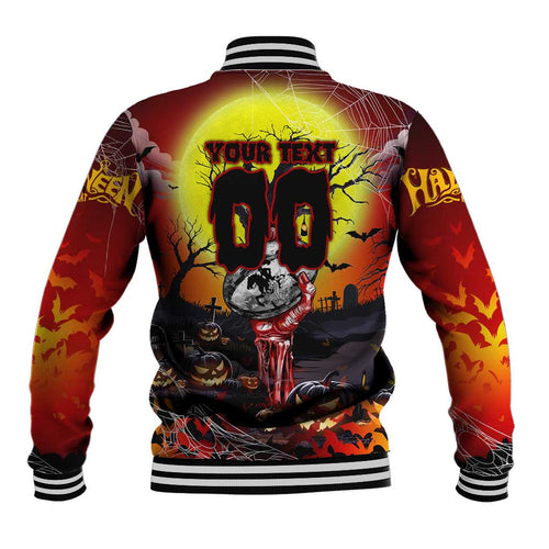We Are Dragons Halloween Baseball Jacket Pumpkin Scary Spooky Season - Aussie Hoodie