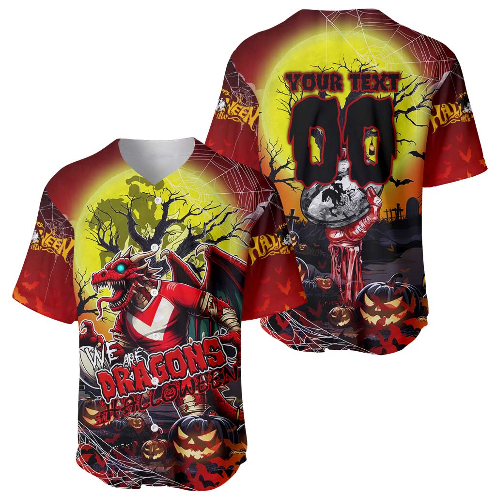 We Are Dragons Halloween Baseball Jersey Pumpkin Scary Spooky Season - Aussie Hoodie
