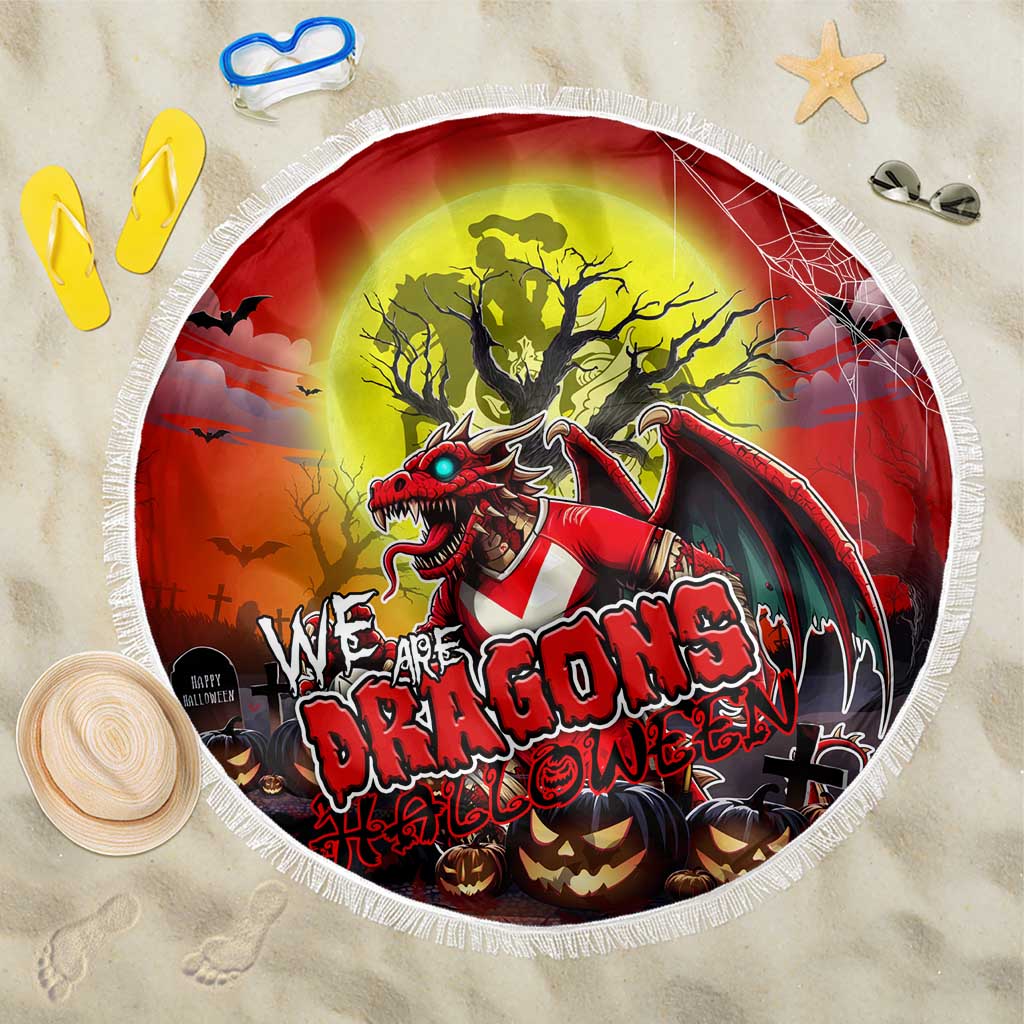 We Are Dragons Halloween Beach Blanket Pumpkin Scary Spooky Season - Aussie Hoodie