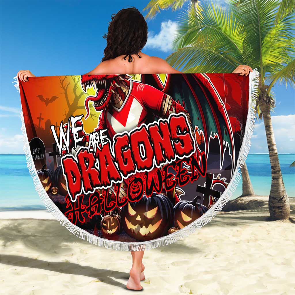 We Are Dragons Halloween Beach Blanket Pumpkin Scary Spooky Season - Aussie Hoodie