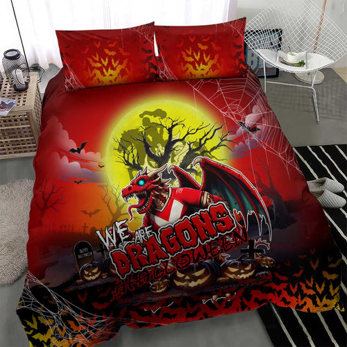 We Are Dragons Halloween Bedding Set Pumpkin Scary Spooky Season - Aussie Hoodie
