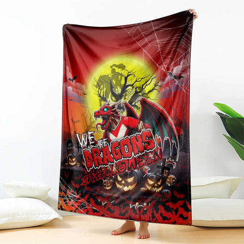 We Are Dragons Halloween Blanket Pumpkin Scary Spooky Season - Aussie Hoodie