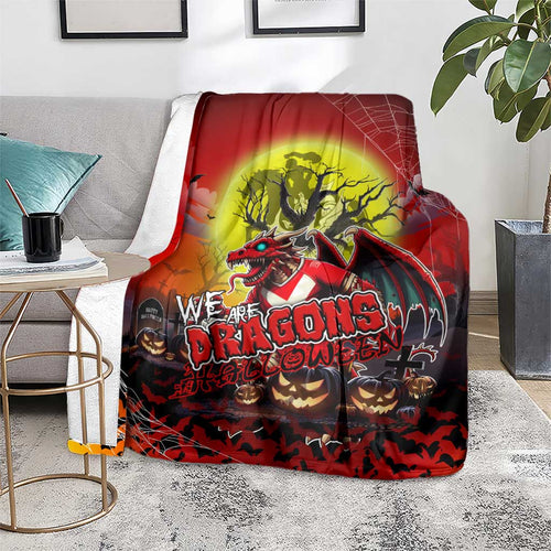 We Are Dragons Halloween Blanket Pumpkin Scary Spooky Season - Aussie Hoodie
