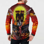 We Are Dragons Halloween Button Sweatshirt Pumpkin Scary Spooky Season - Aussie Hoodie