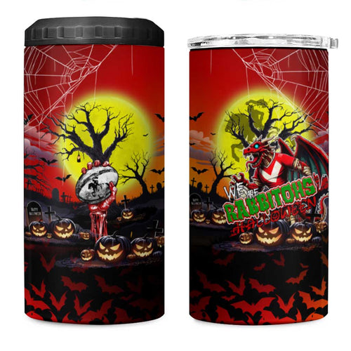We Are Dragons Halloween 4 in 1 Can Cooler Tumbler Pumpkin Scary Spooky Season - Aussie Hoodie