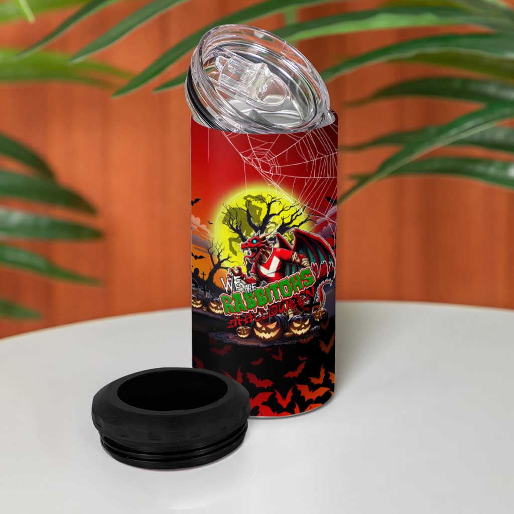 We Are Dragons Halloween 4 in 1 Can Cooler Tumbler Pumpkin Scary Spooky Season - Aussie Hoodie