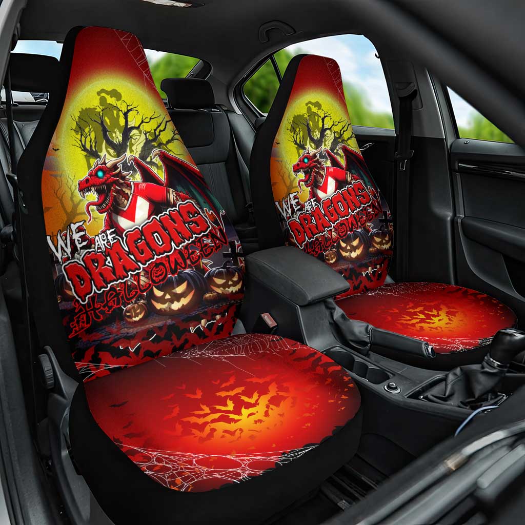 We Are Dragons Halloween Car Seat Cover Pumpkin Scary Spooky Season - Aussie Hoodie