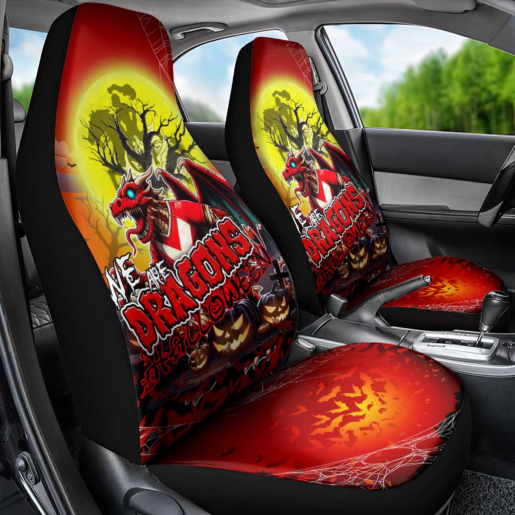 We Are Dragons Halloween Car Seat Cover Pumpkin Scary Spooky Season - Aussie Hoodie