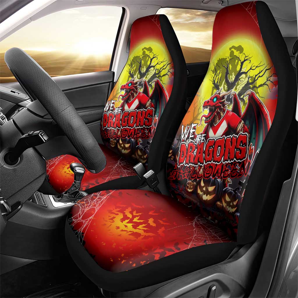 We Are Dragons Halloween Car Seat Cover Pumpkin Scary Spooky Season - Aussie Hoodie