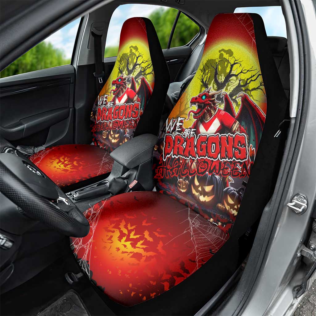 We Are Dragons Halloween Car Seat Cover Pumpkin Scary Spooky Season - Aussie Hoodie
